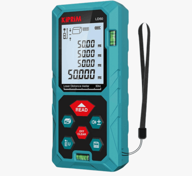 Cinta métrica láser Kiprim LD50E de alta precisión de 165 pies